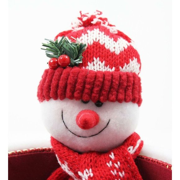 Set of Round Nesting Snowman Christmas Holiday Candy Treat Holders Boxes - Picture 4 of 6